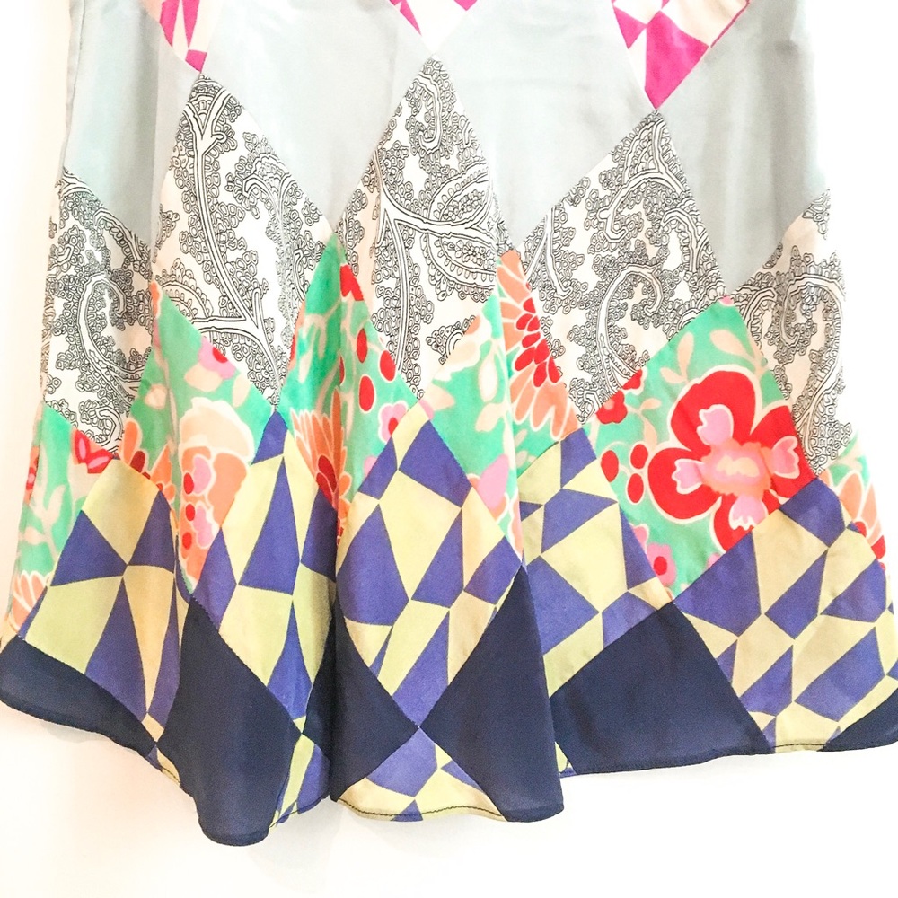 ANTHROPOLOGIE Silk Patchwork Top - Picture 2 of 4